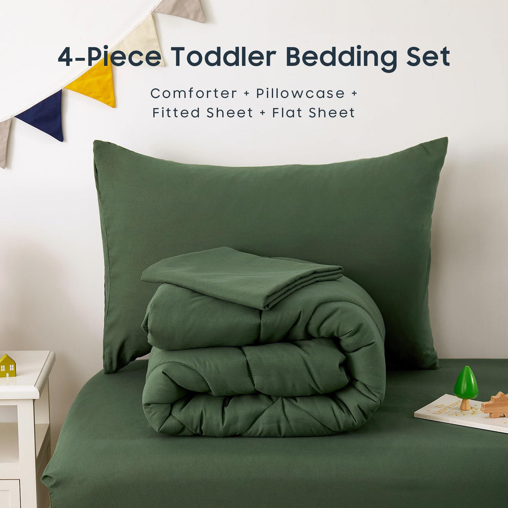 Wake In Cloud olive-green comforter stitching keeps fill in place