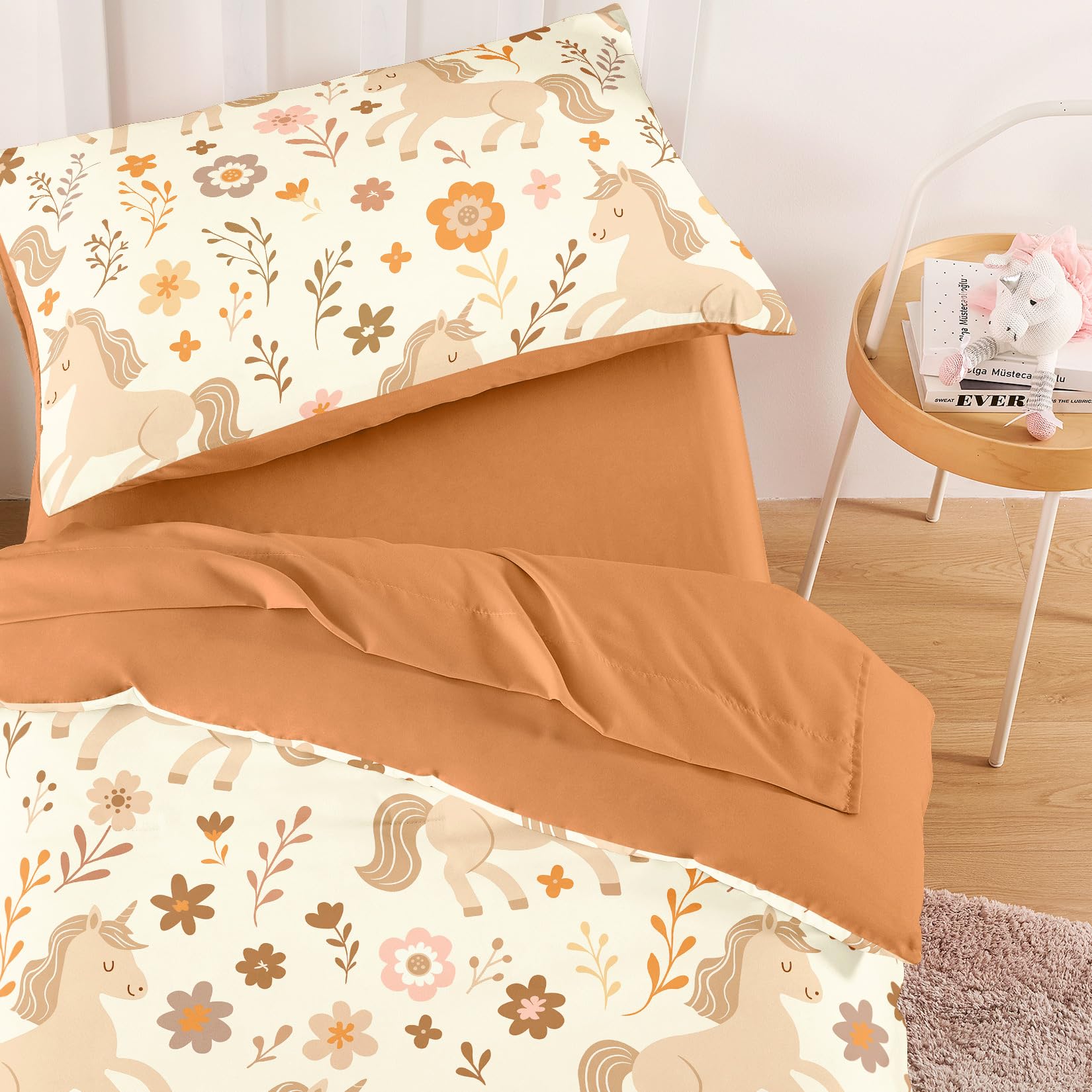 Wake In Cloud pillowcase with unicorn design offering gentle, kid-friendly comfort