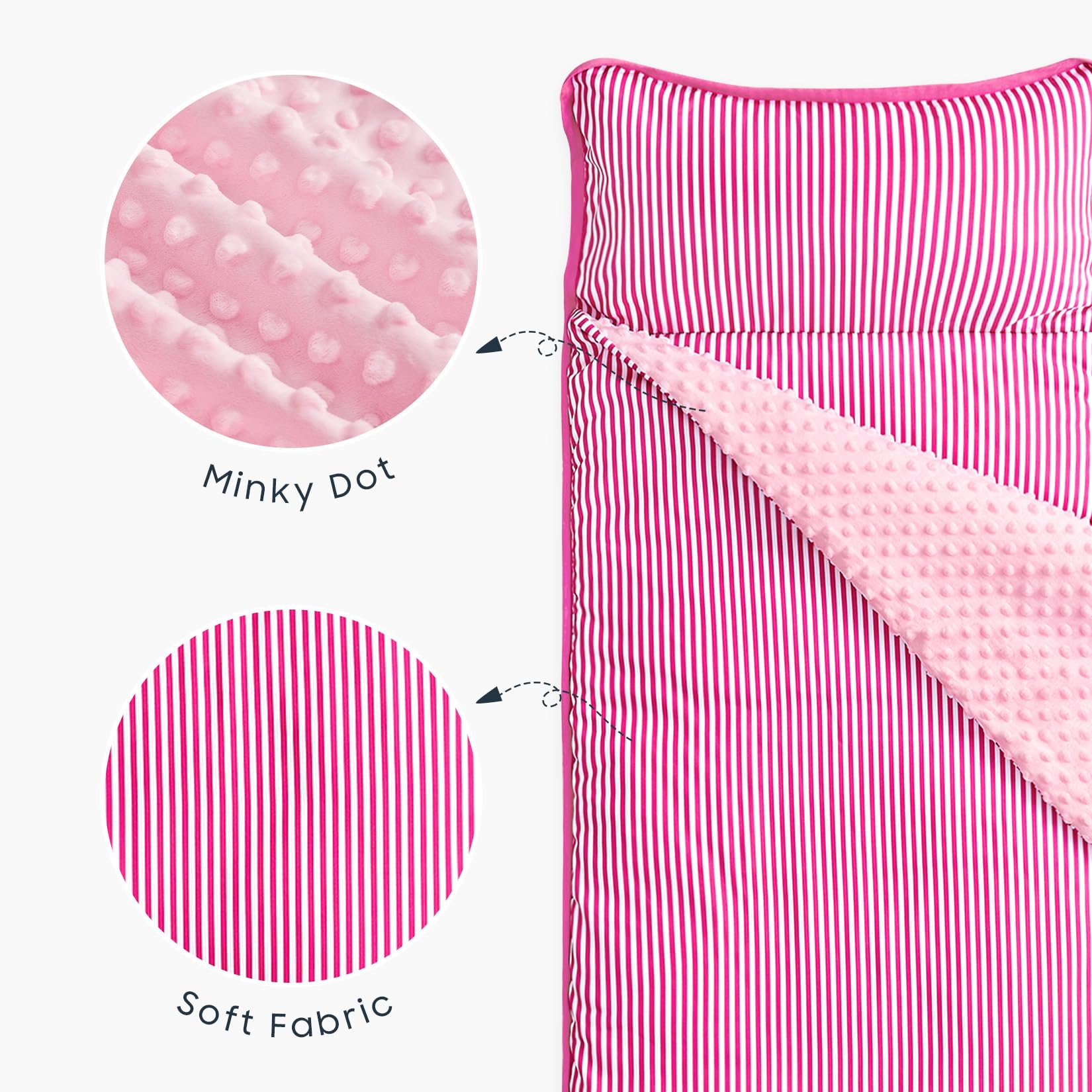 Wake In Cloud striped nap mat ready for machine wash and care.