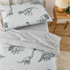 Wake In Cloud toddler bedding flat sheet detail reveals soft, breathable fabric.