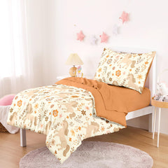 Wake In Cloud toddler bedding flat sheet detail showing soft microfiber feel