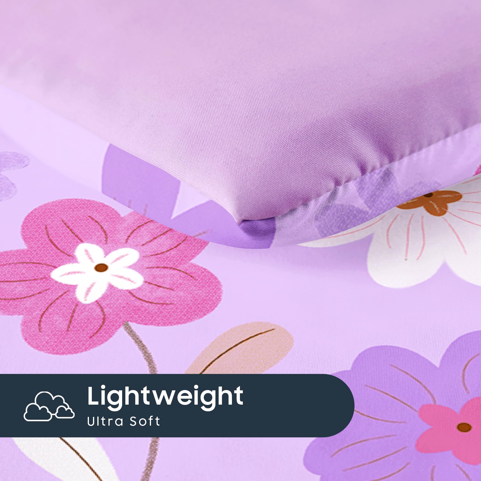 Wake In Cloud pillowcase closeup highlights cheerful art and softness.