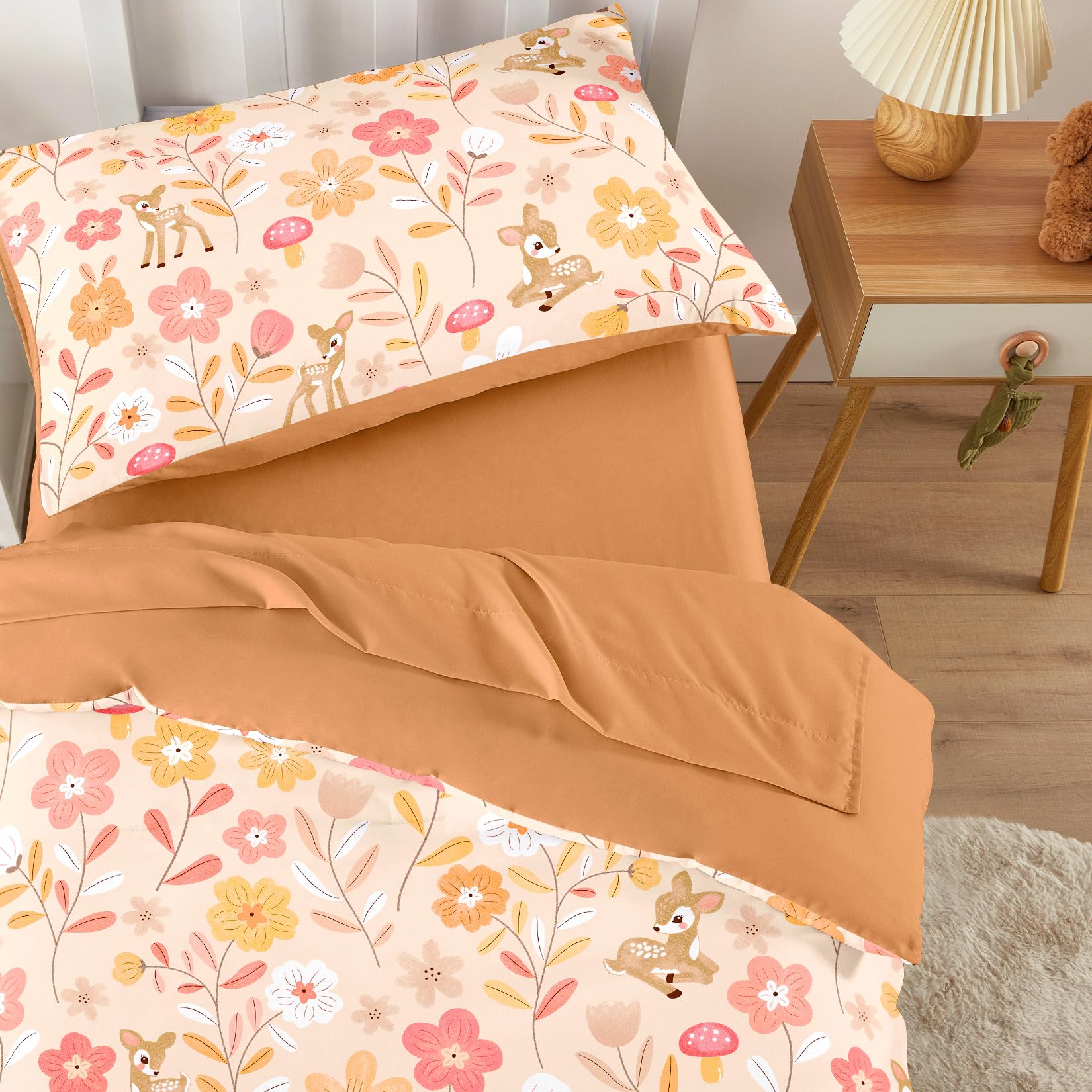 Wake In Cloud pillowcase pairs with the 4-piece set to keep pillows clean and comfy.
