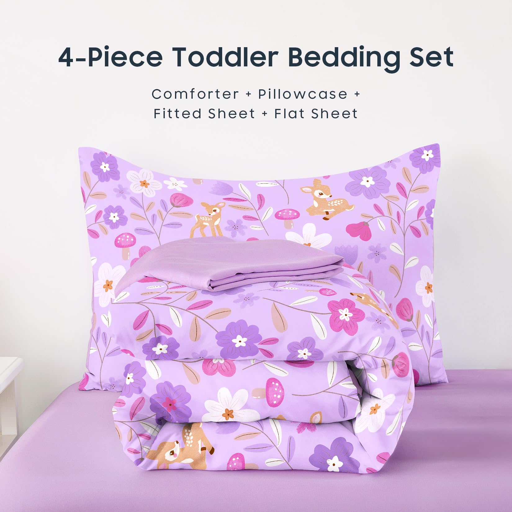 Wake In Cloud room-scene shows versatile bedding for a cozy girls' room.