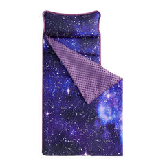 Wake In Cloud toddler nap mat in open view shows compact all-in-one nap solution.