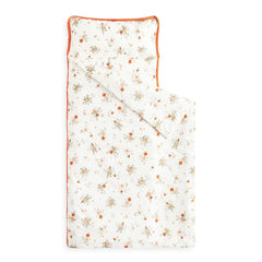 Wake In Cloud toddler nap mat with floral design ideal for cozy daycare naps.