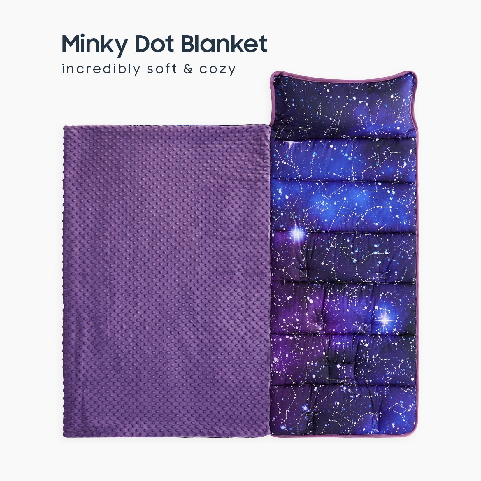 Wake In Cloud nap mat pillow removable detail enables easy cleaning and customization.