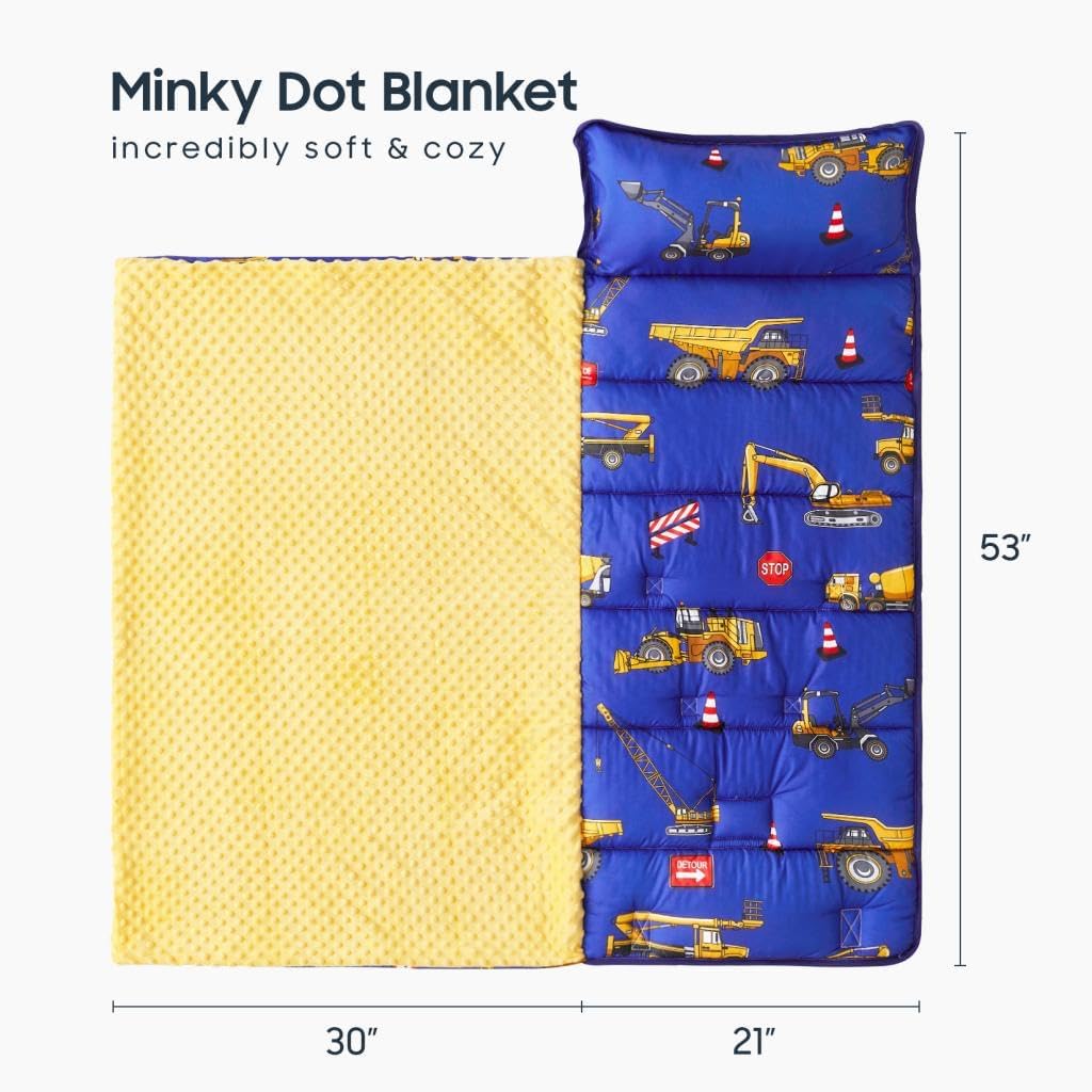 Wake In Cloud toddler nap mat pillow removable for easy cleaning.