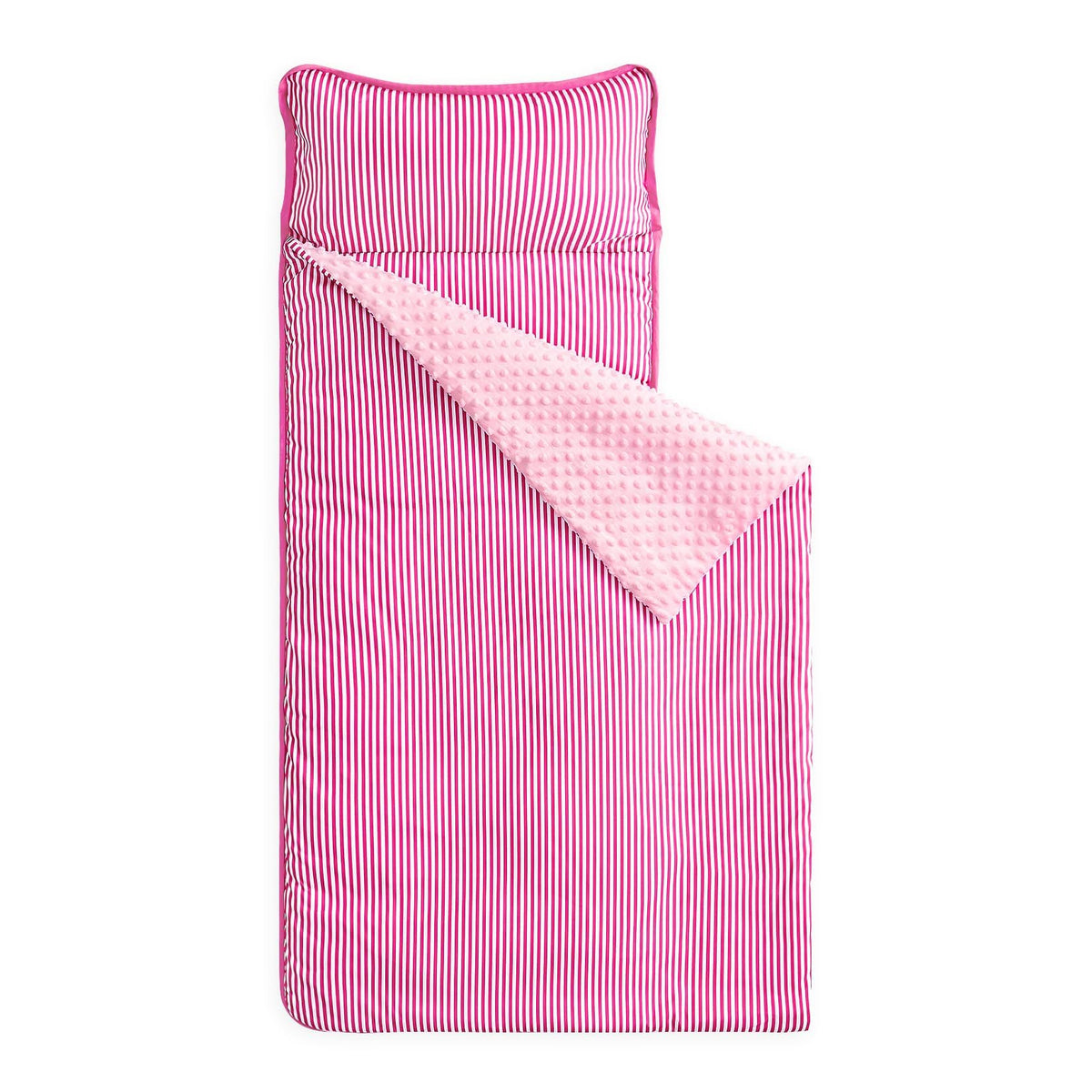 Wake In Cloud toddler nap mat with vertical stripe design for comfy daytime rest.
