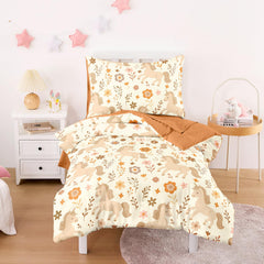 Wake In Cloud unicorn floral comforter close-up for cozy bedtime imagination