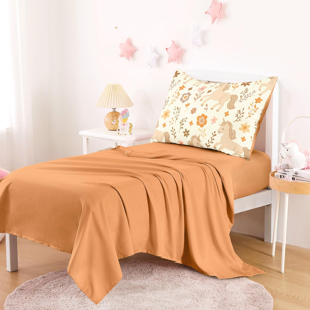 Wake In Cloud unicorn floral pattern close-up in pastel tones for sweet styling