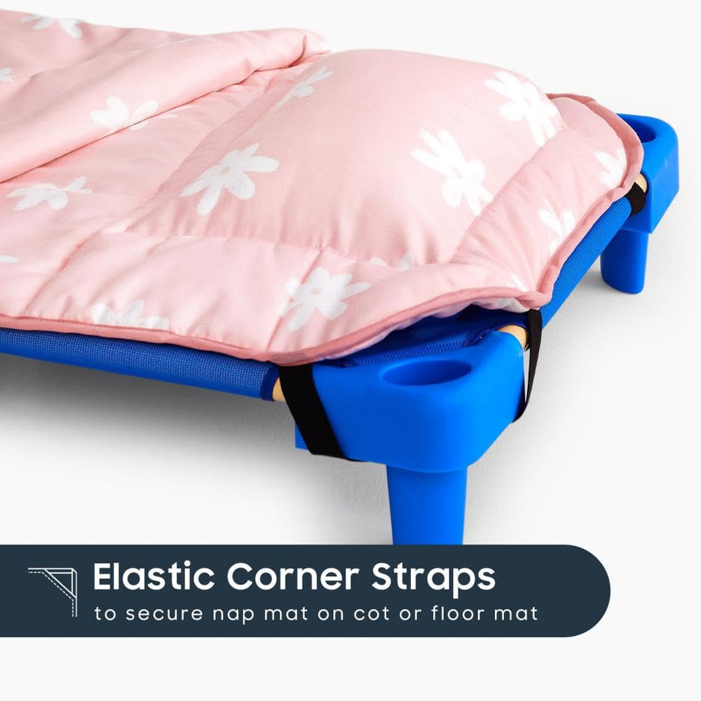 Wake In Cloud 52x22 inch nap mat laid flat with spacious sleeping area.