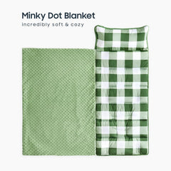 Wake In Cloud nap mat pillow—removable insert for adjustable support.