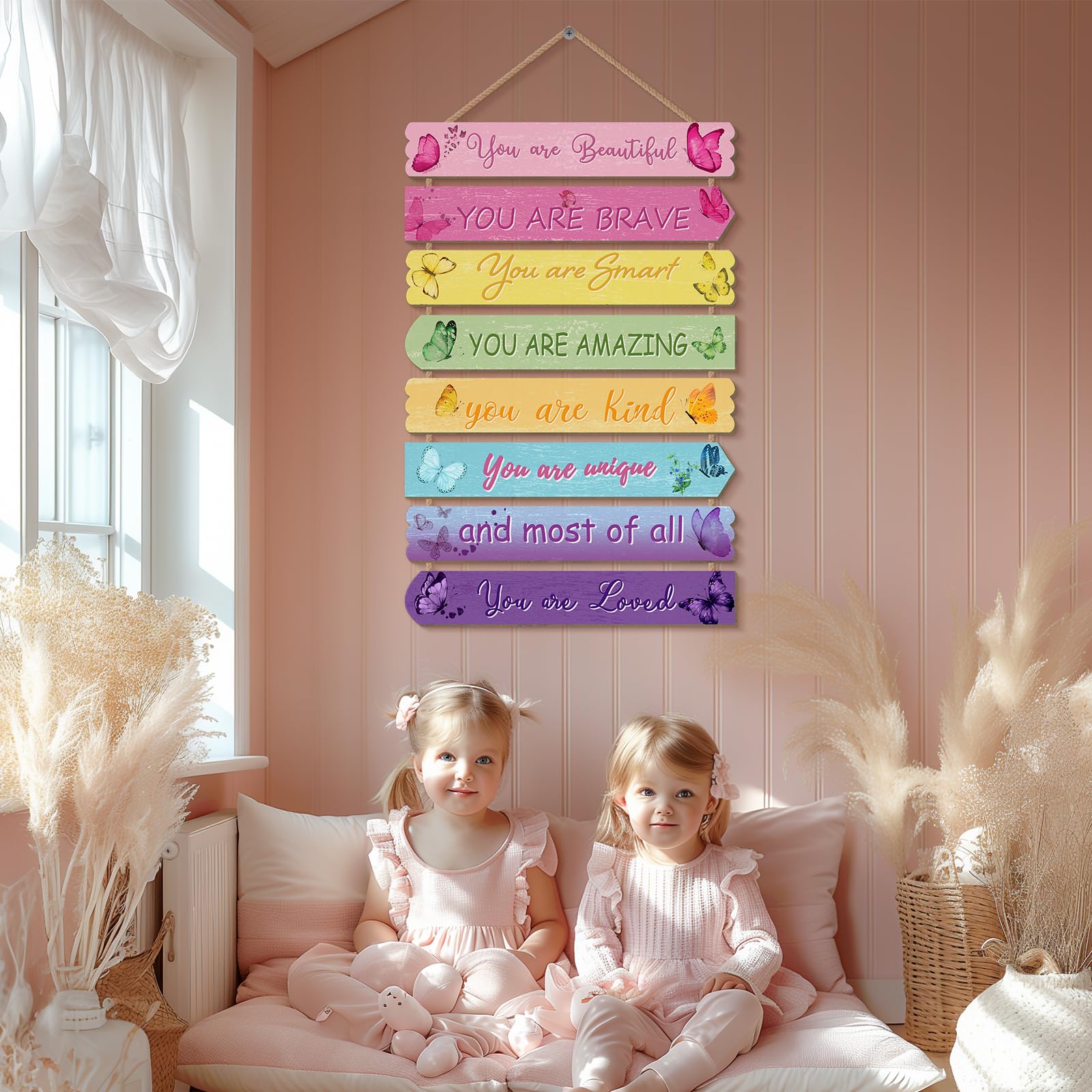 WAKOSAN Butterfly wall plaque 5 offers versatile placement in teen rooms.