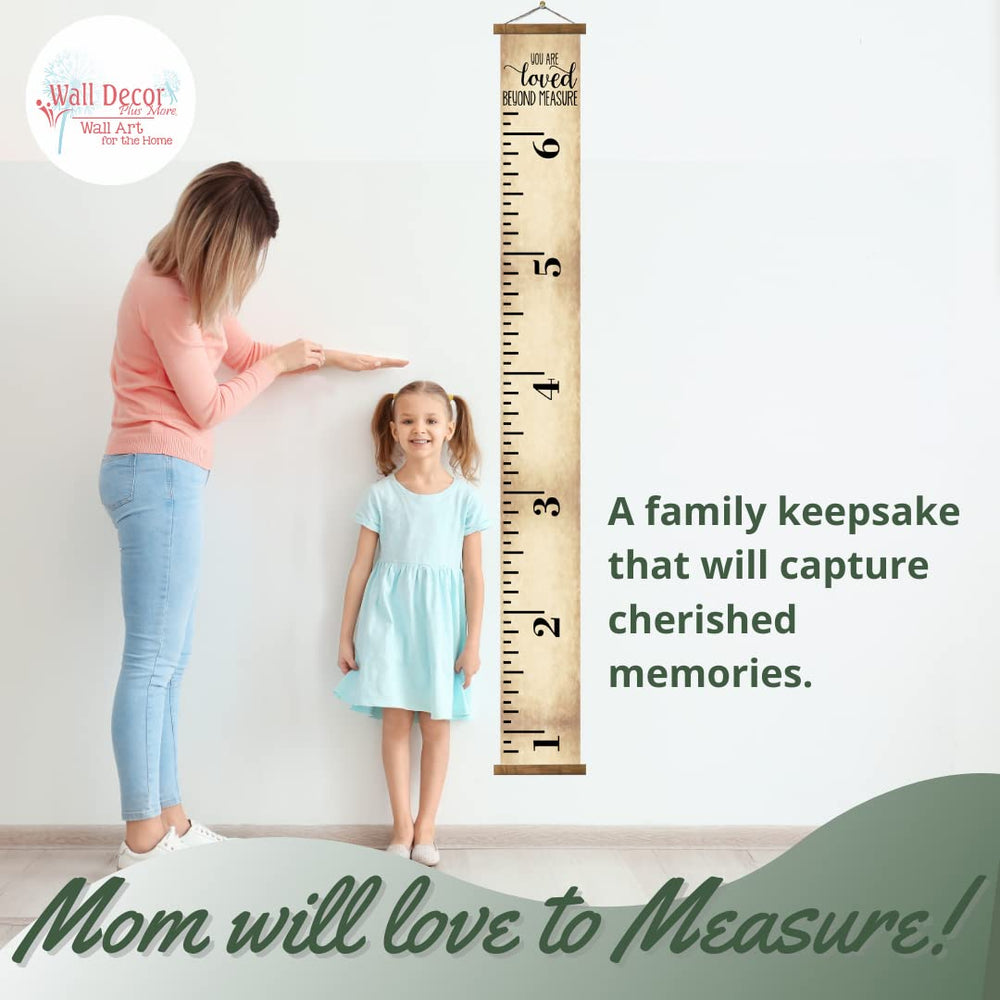Wall Decor Plus More growth chart UV coating helps prevent fading in bright rooms