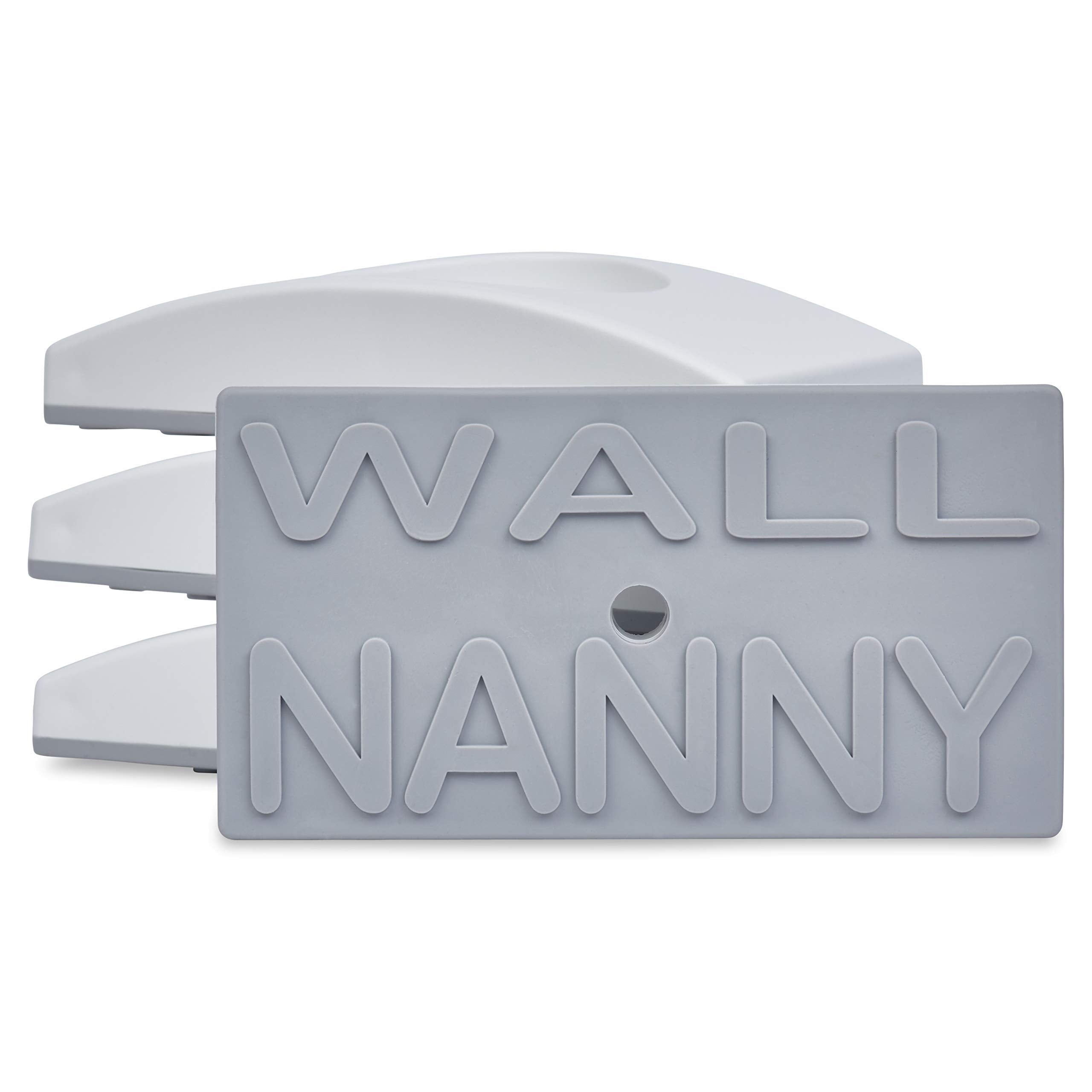 Wall Nanny bottom-spindle protector on a gate prevents wall damage.