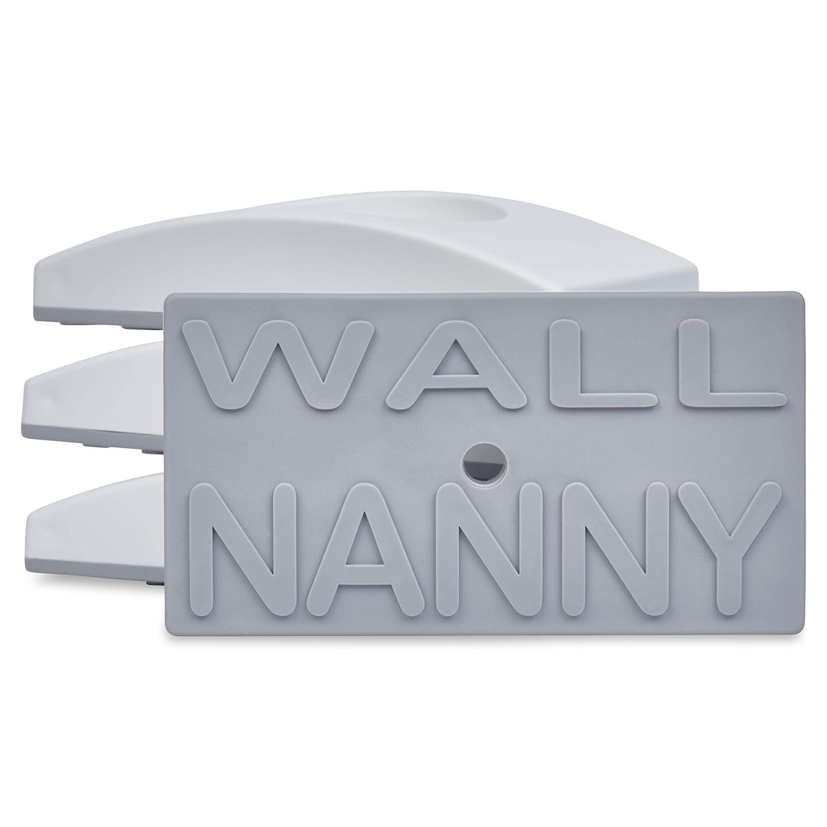 Wall Nanny bottom-spindle protector on a gate prevents wall damage.