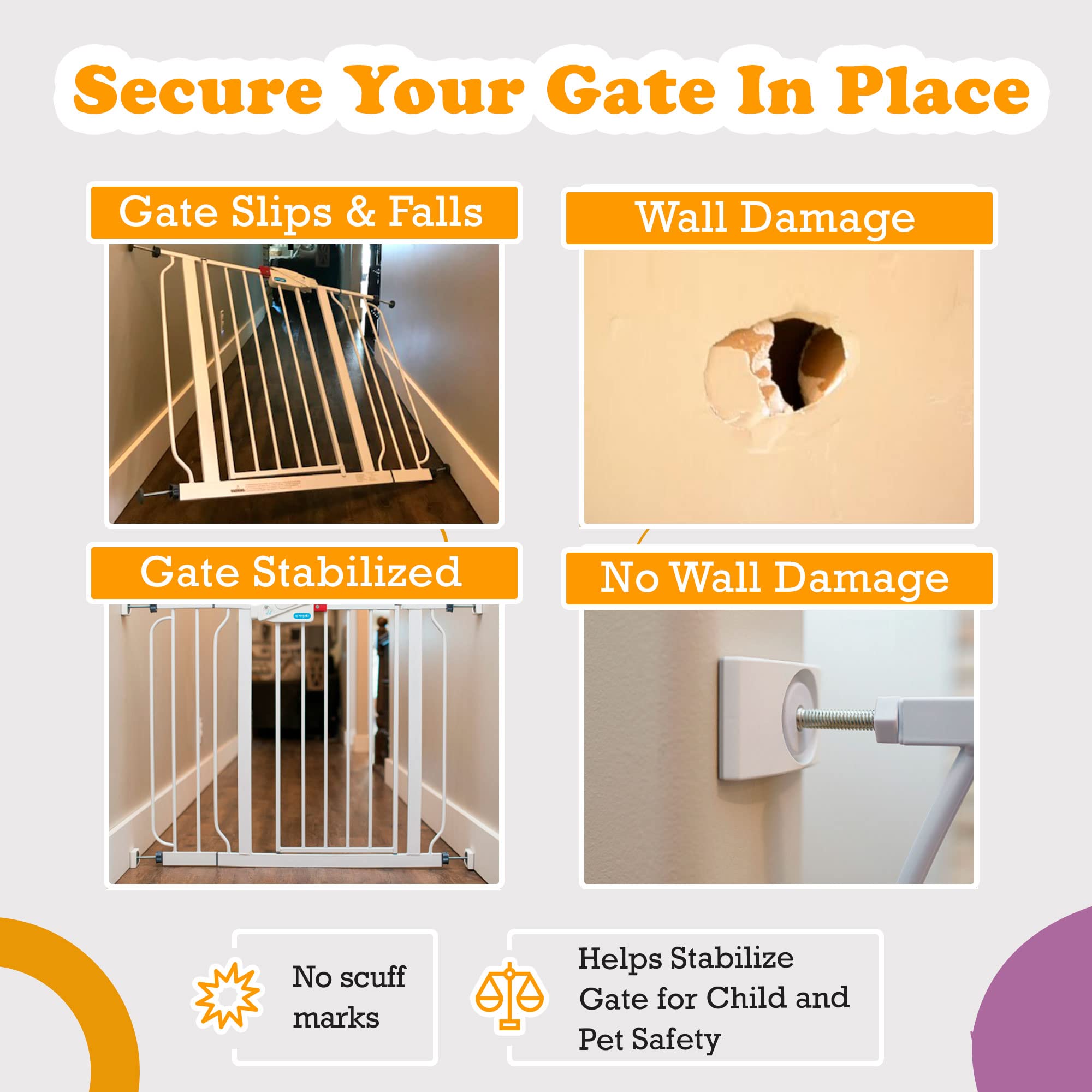 Wall Nanny compact design shows versatile fit for many gate setups.