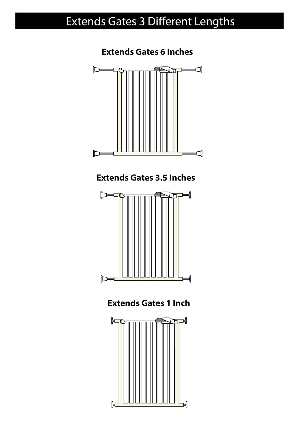 Wall Nanny Extender fits doorway spaces easily, ideal for stairs and hallways.