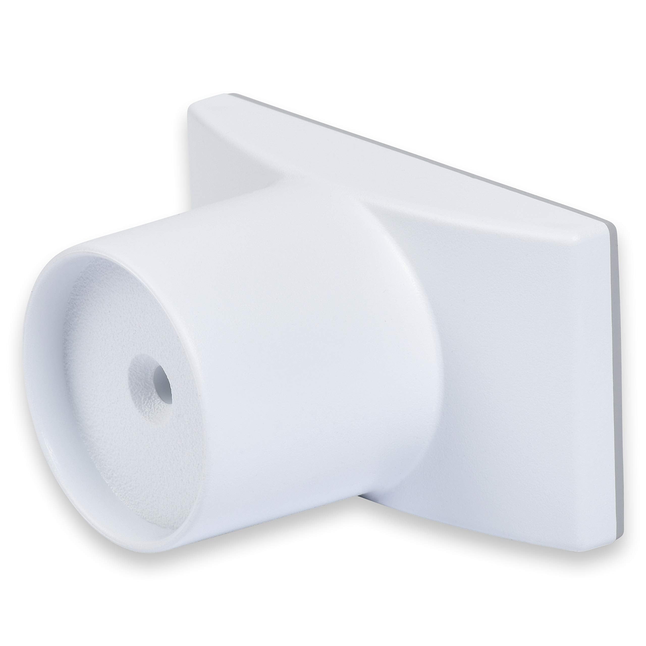 Wall Nanny Extender stability-friction-pad demonstrates secure contact with wall for steady gates.