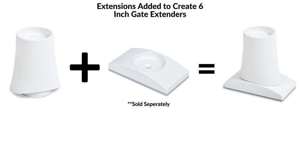 Wall Nanny extension cones shown for secure gate attachment