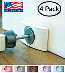 Wall Nanny flush-floor contact provides seamless gate installation.