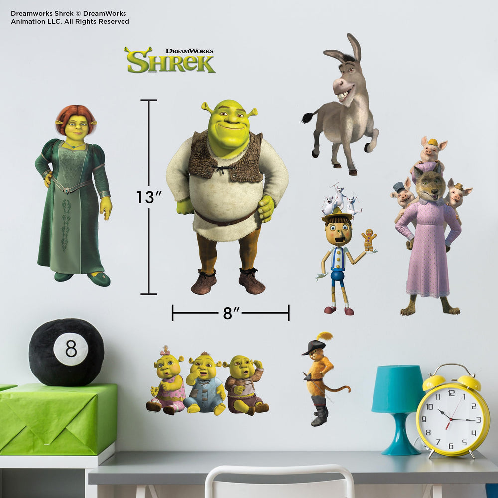 Wall Palz DreamWorks Shrek Babies decal, cute characters for nurseries and play areas.