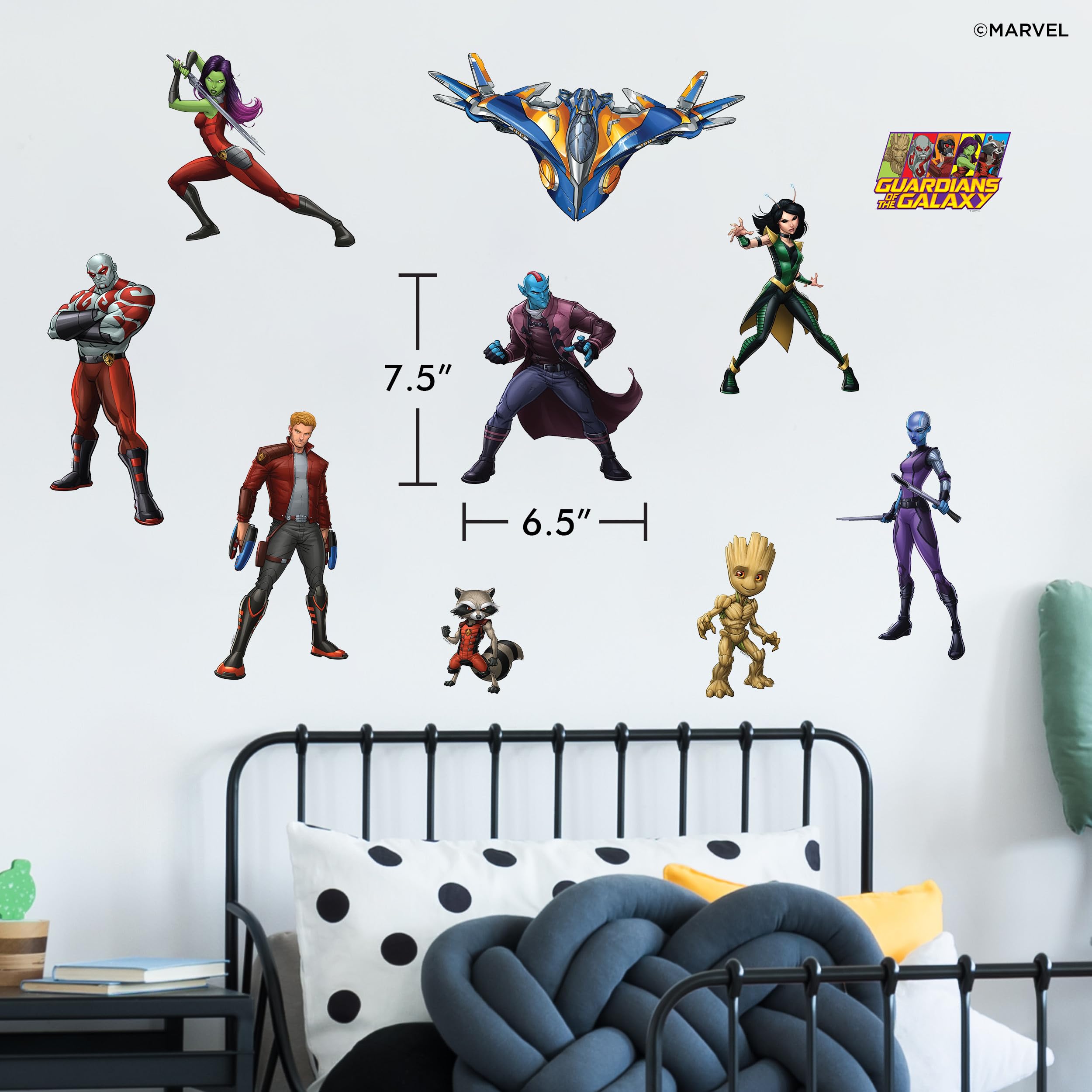 WALL PALZ Drax decal: action-packed accent that sticks cleanly and repositions.