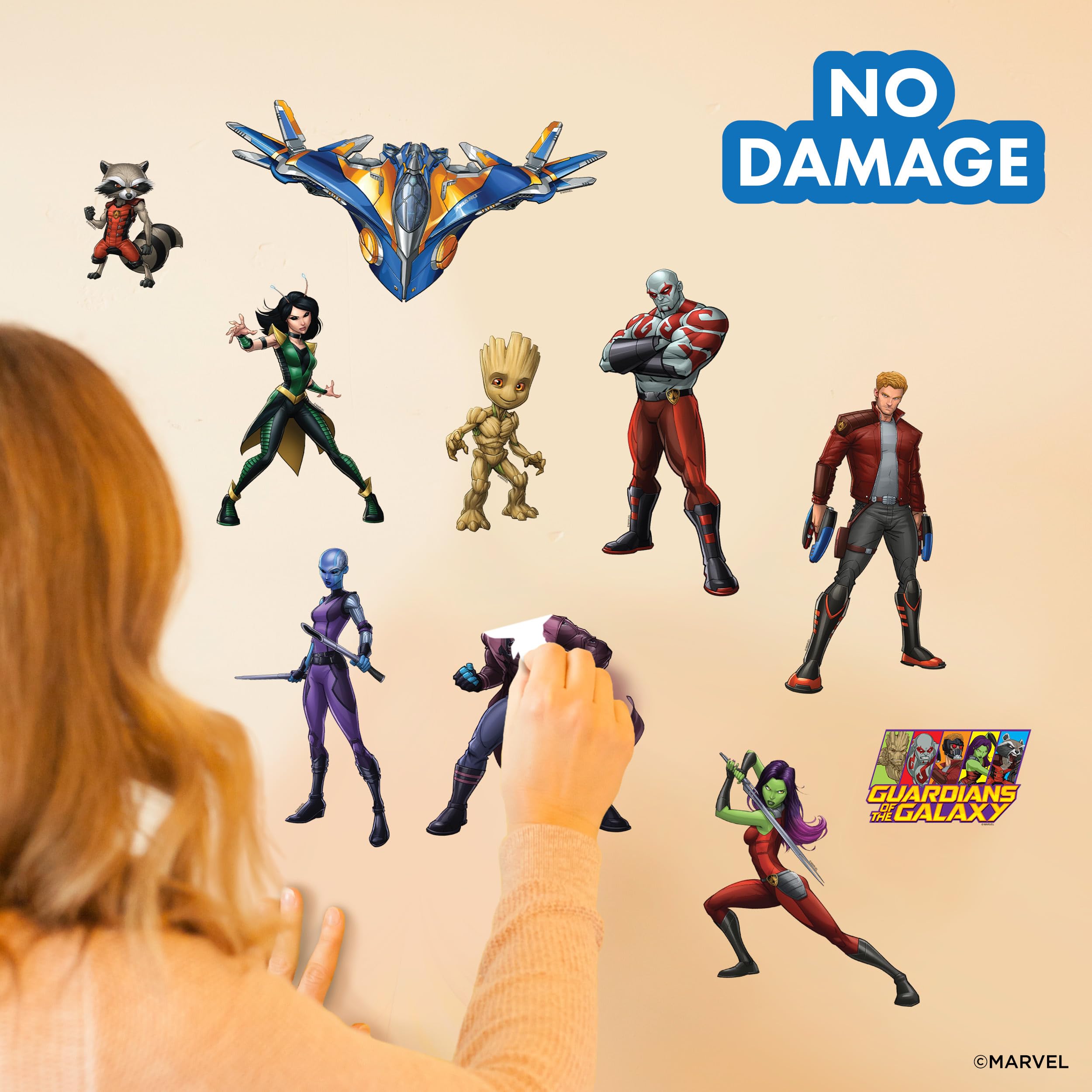 WALL PALZ Groot decal: crisp lines on durable vinyl, easy removal without wall damage.