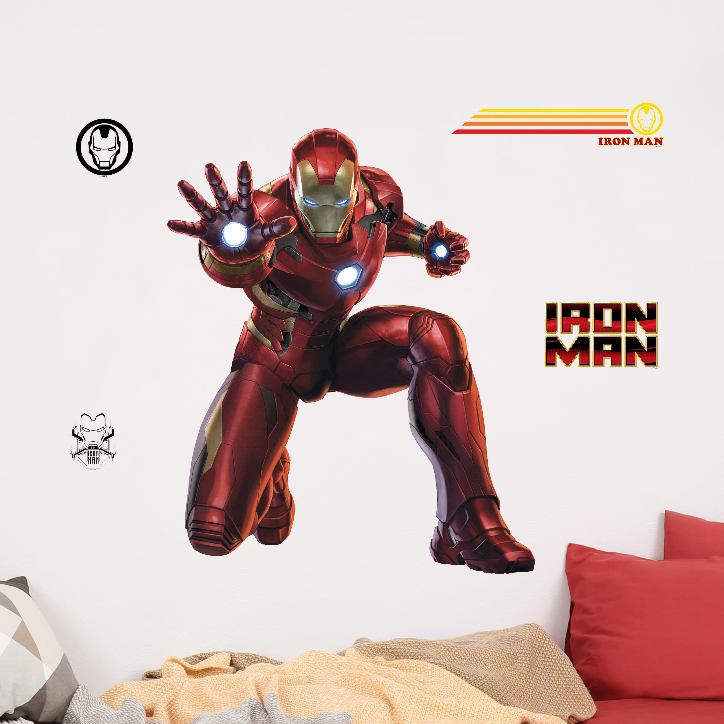 WALL PALZ Marvel Iron Man full-decal on wall for vibrant kids' room decor
