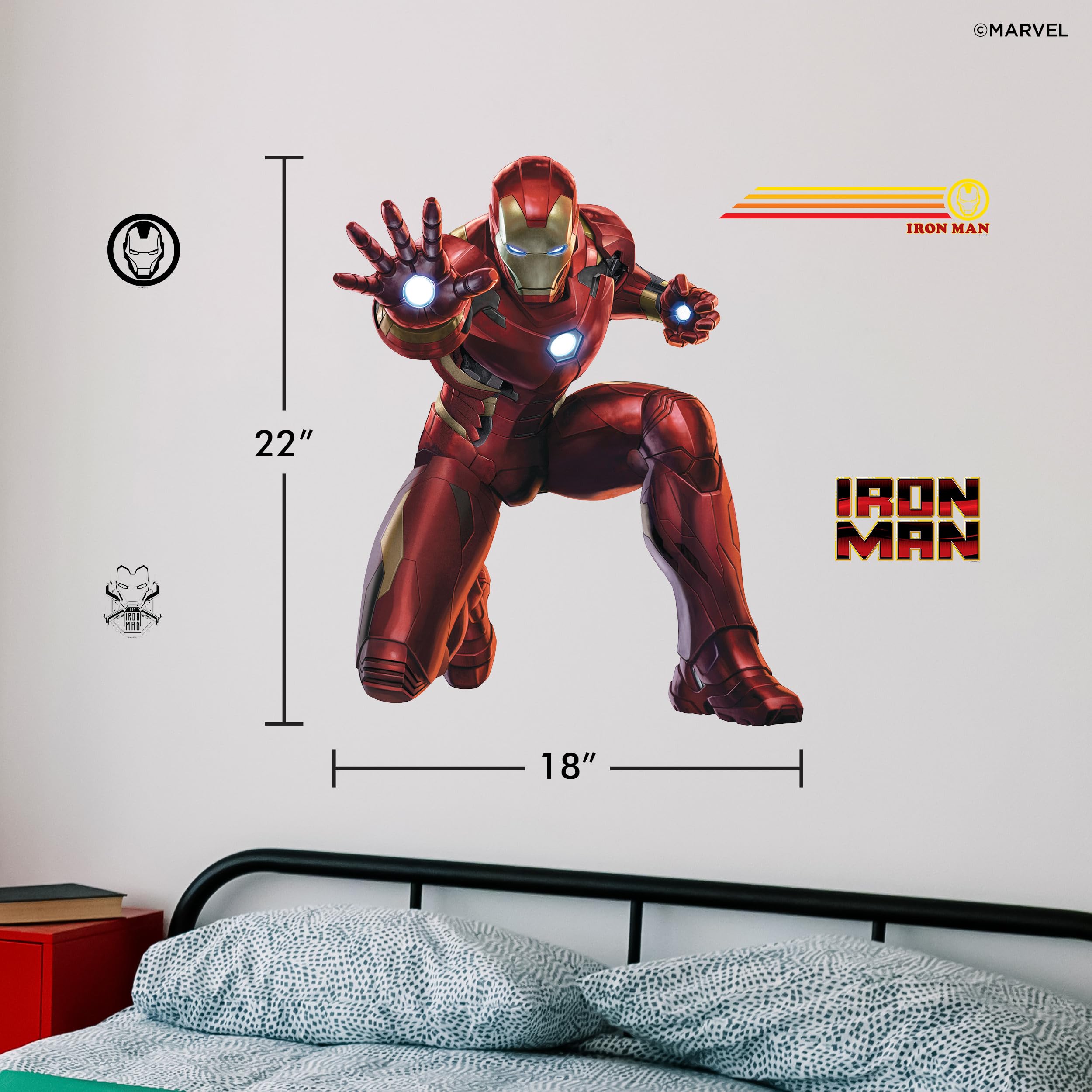 WALL PALZ Iron Man on laptop shows multi-surface use beyond walls