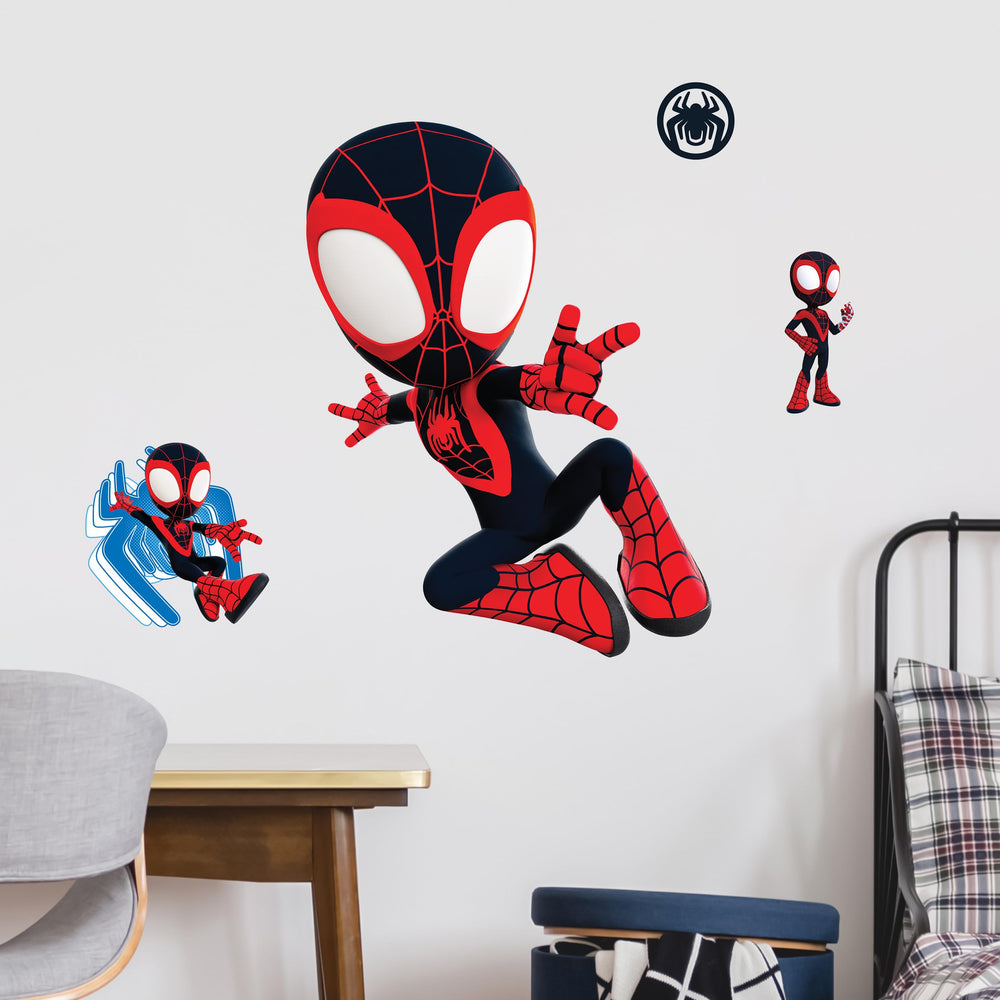 WALL PALZ Marvel Spidey spin decal on wall energizing a kid's room