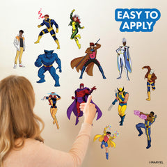 WALL PALZ Marvel X-Men Cyclops decal creates bold focal point for teen rooms or game zones.