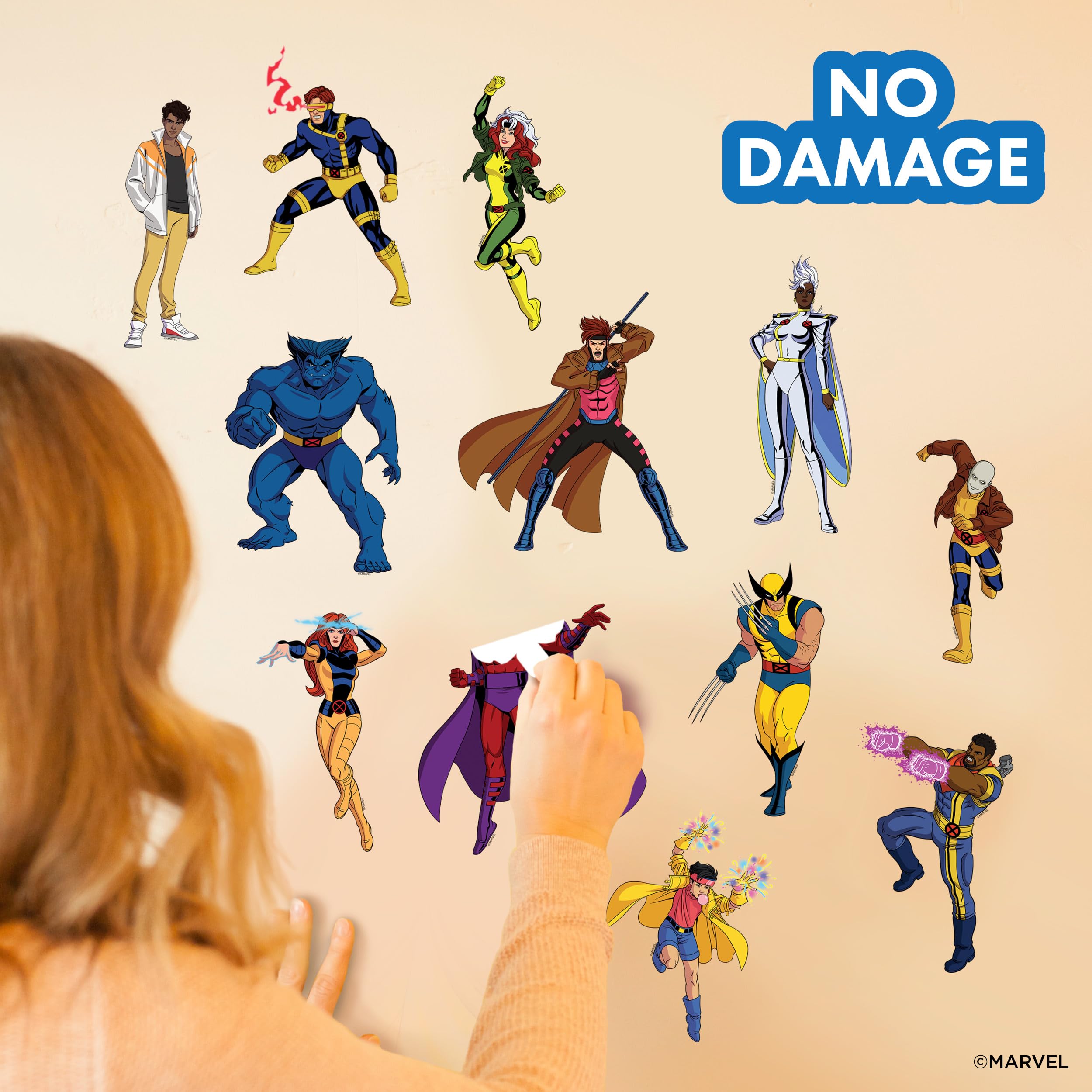 WALL PALZ Marvel X-Men Rogue decal adds color and character to nurseries or play corners.