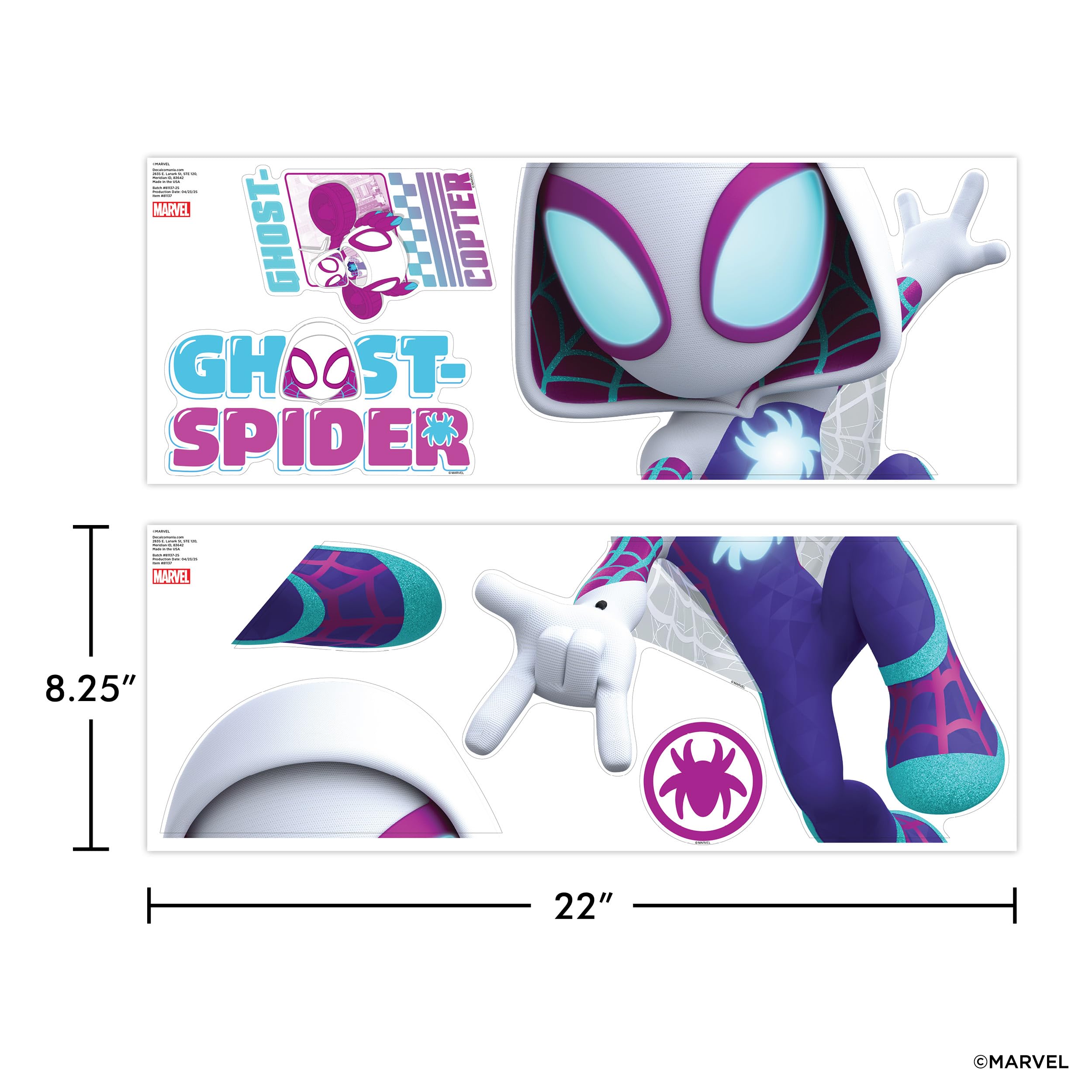 Wall Palz official Marvel vinyl decal delivers premium color and durability on walls.