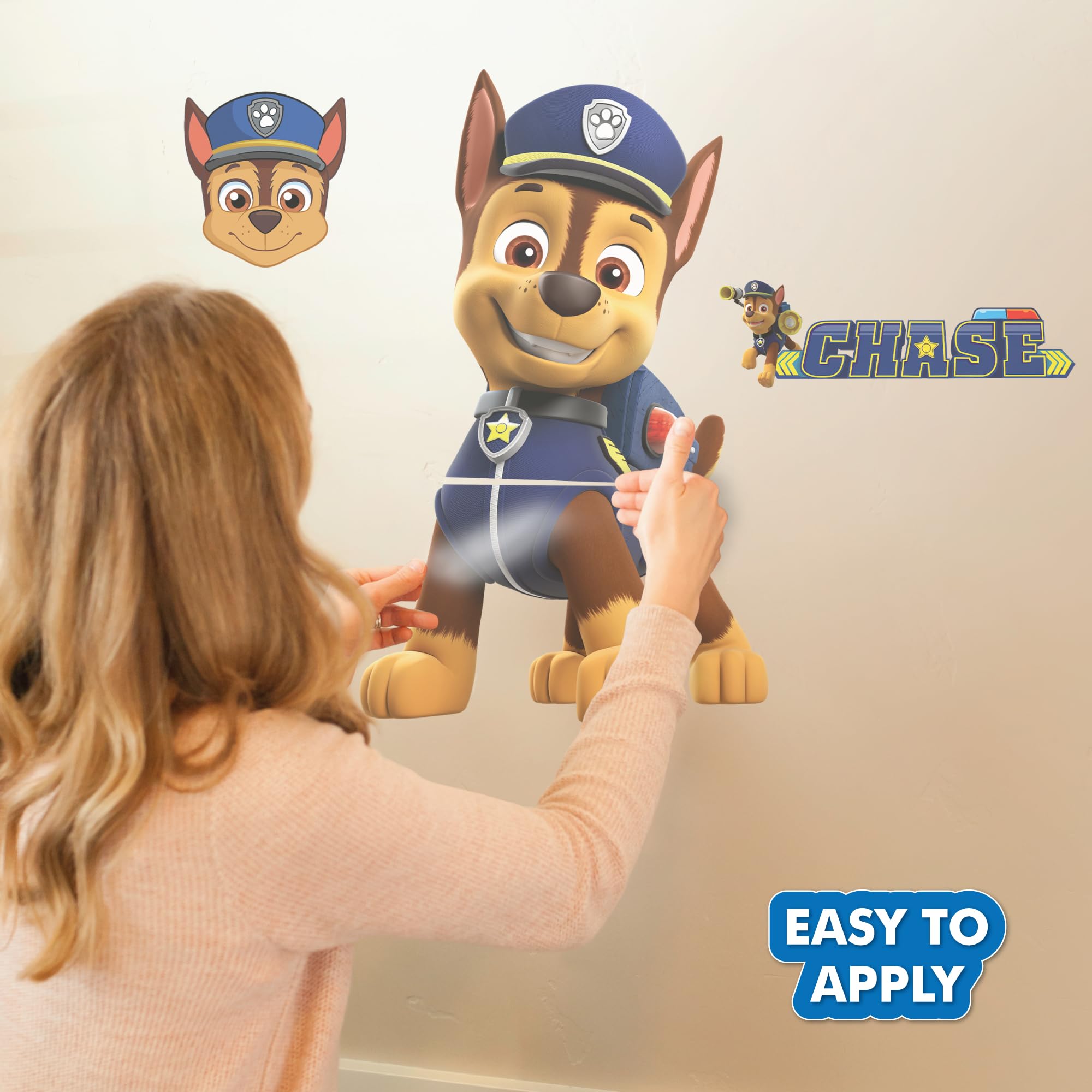 Wall Palz Paw Patrol Chase small decals ideal for furniture, laptops, or play surfaces.