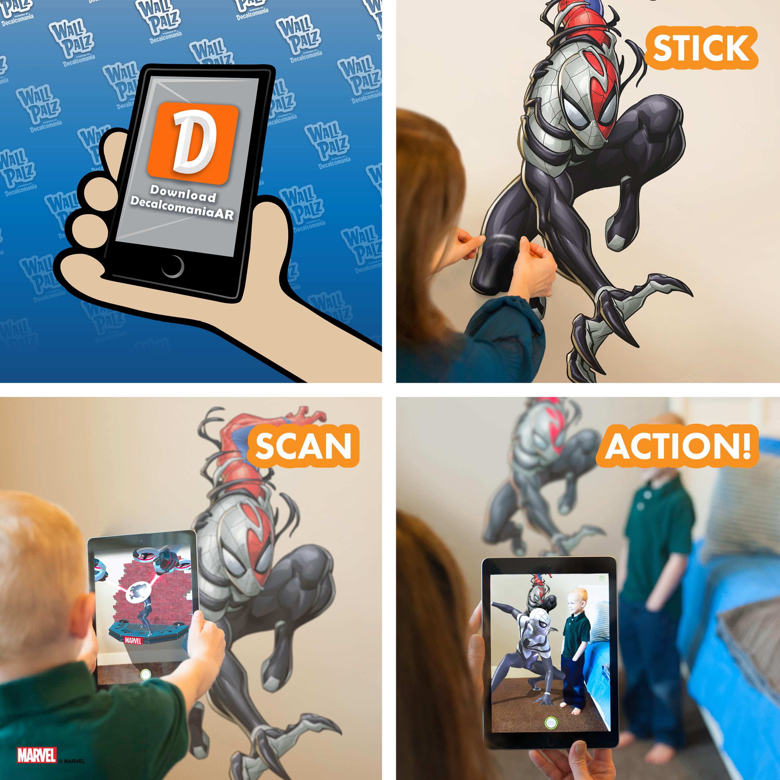 Wall Palz Peel-and-stick application enables easy, residue-free wall decorating.