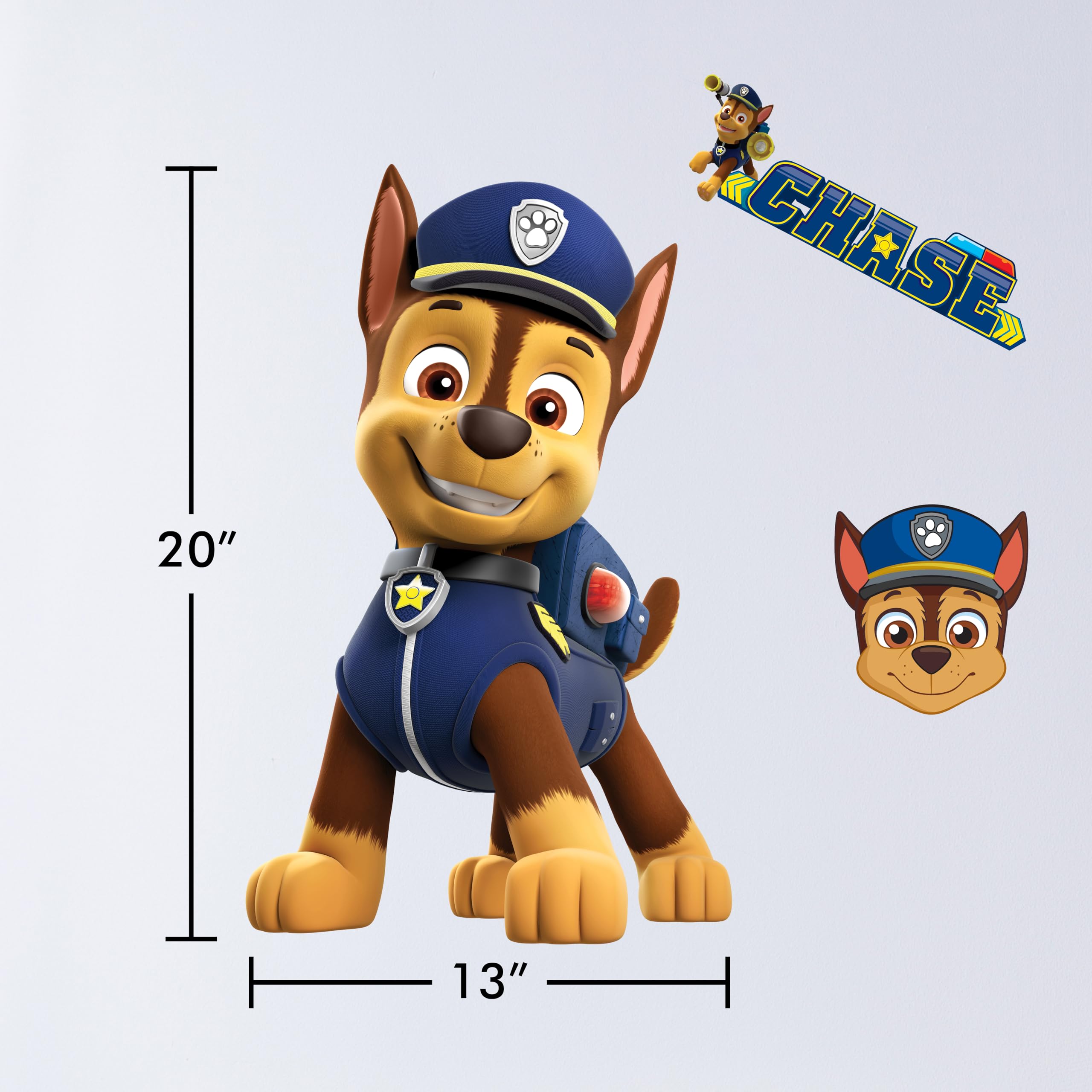 Wall Palz premium packaging makes Chase decal a ready-to-gift Paw Patrol surprise.