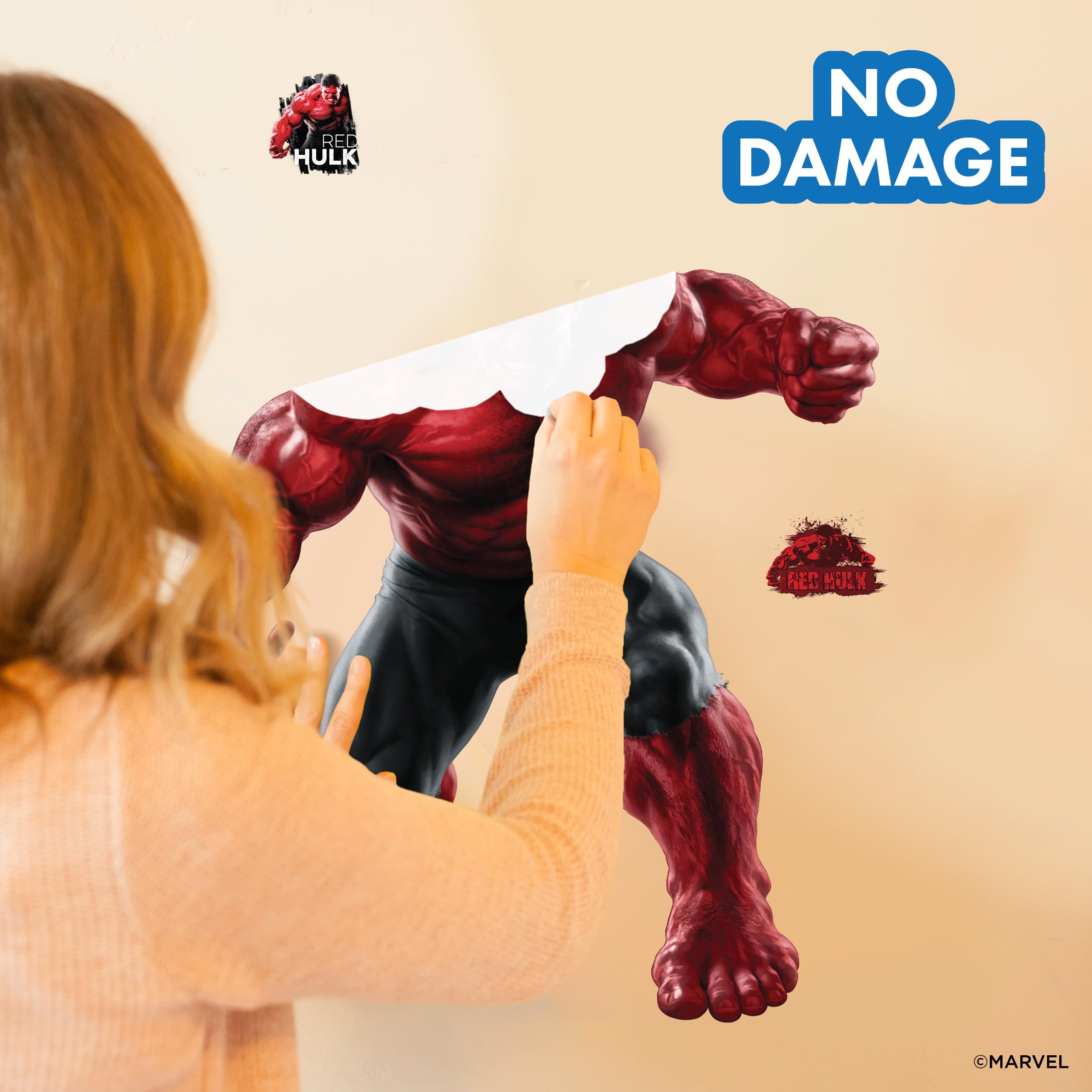 WALL PALZ Red Hulk on a desk or mirror adds superhero flair