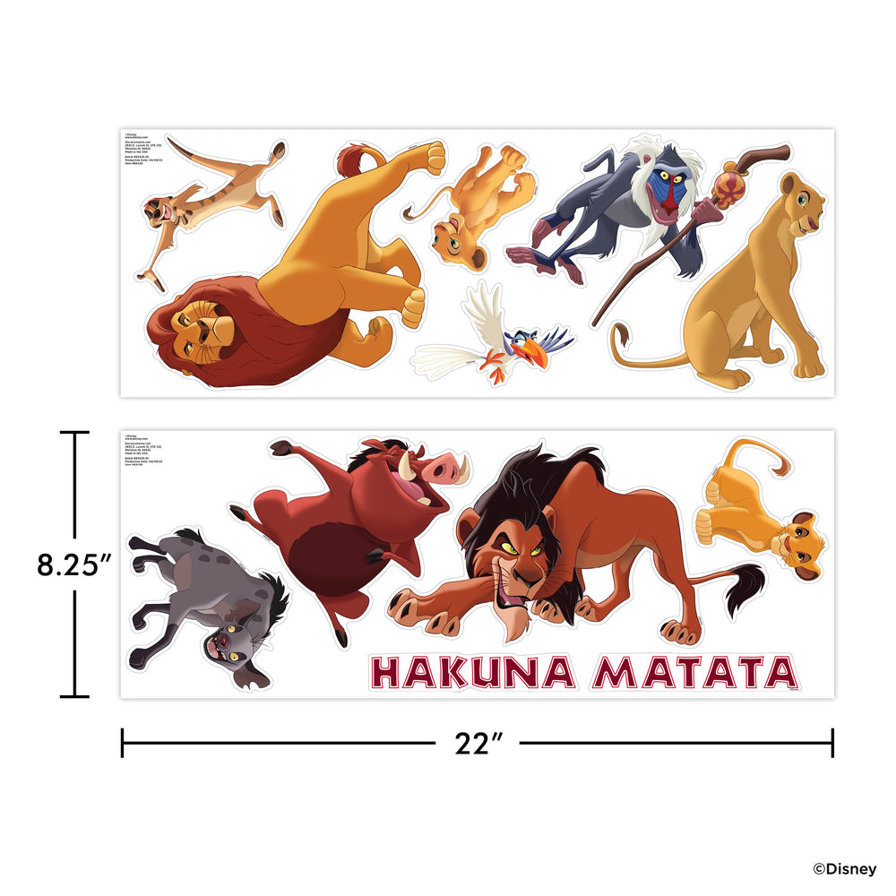WALL PALZ timon-pumbaa-decal; dynamic duo adds humor and movement