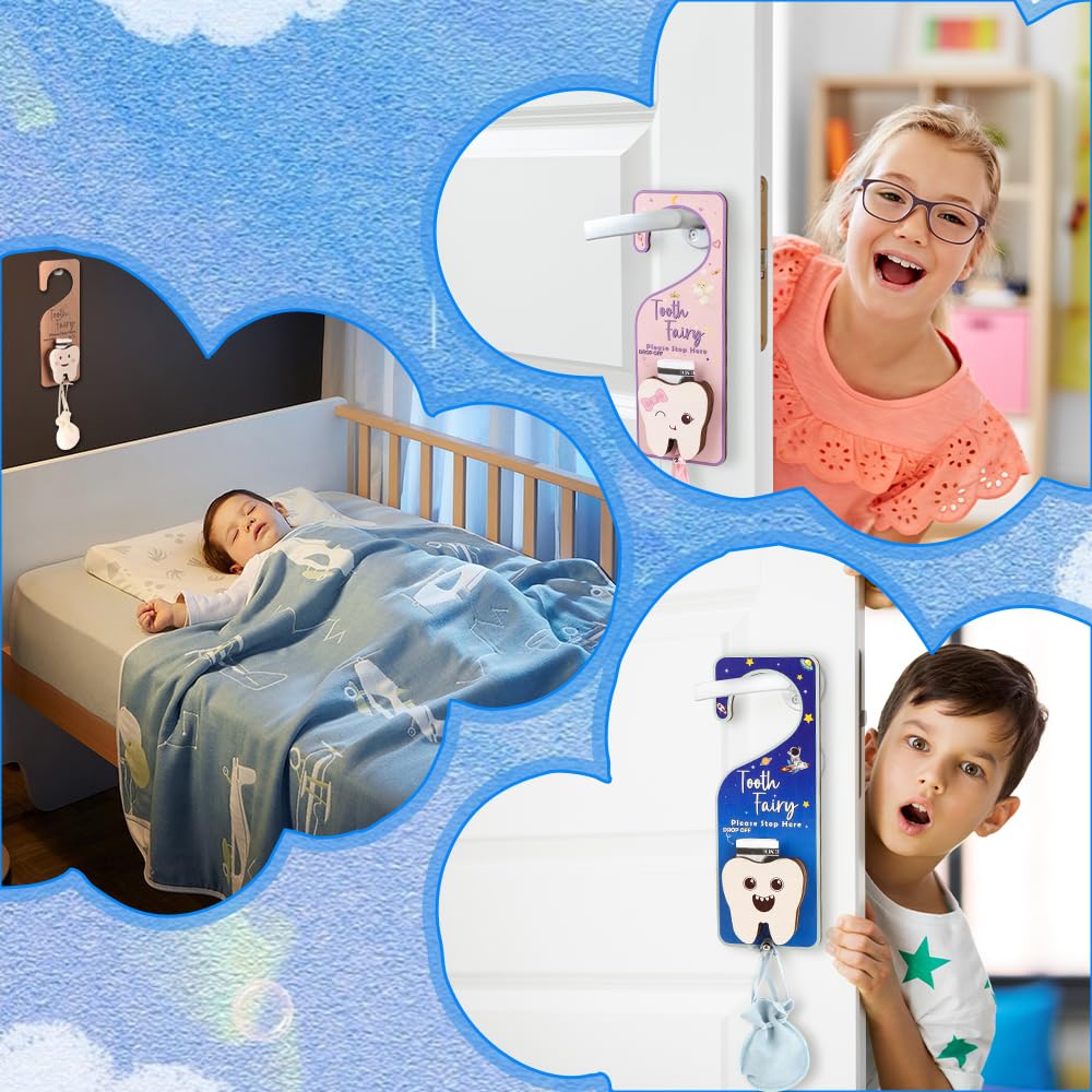 WallFID tooth fairy set display on wall or door.