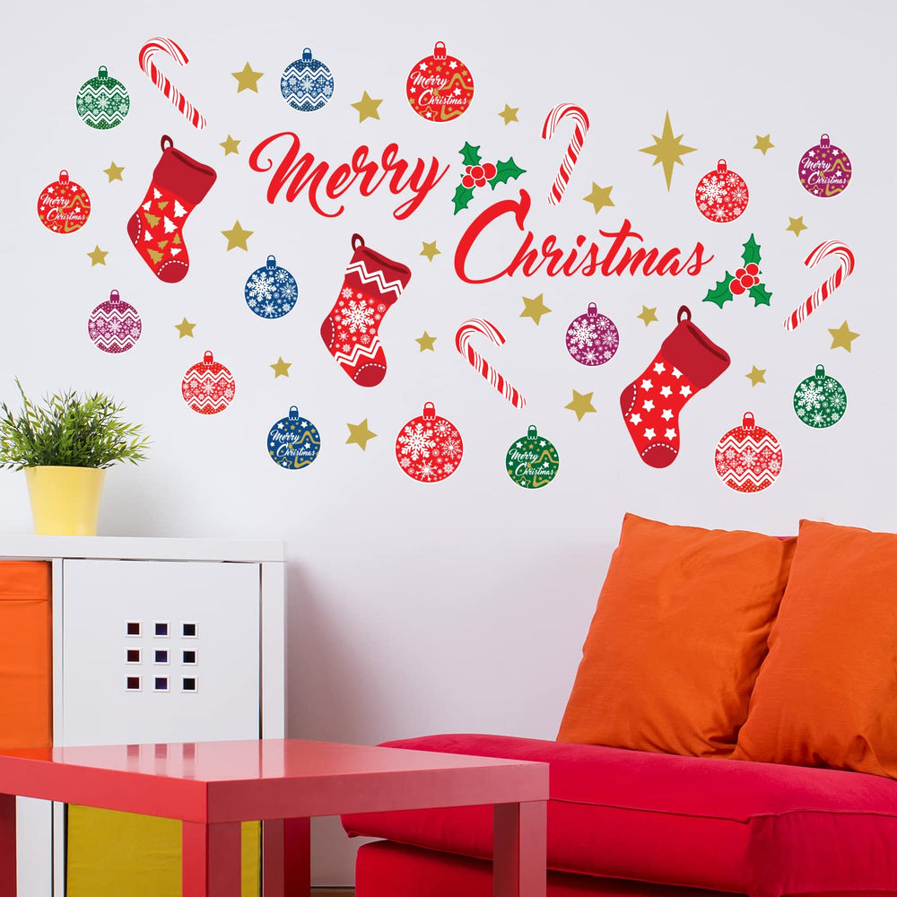 WALPLUS wall sticker Christmas living room decor elevates seasonal style without mess.