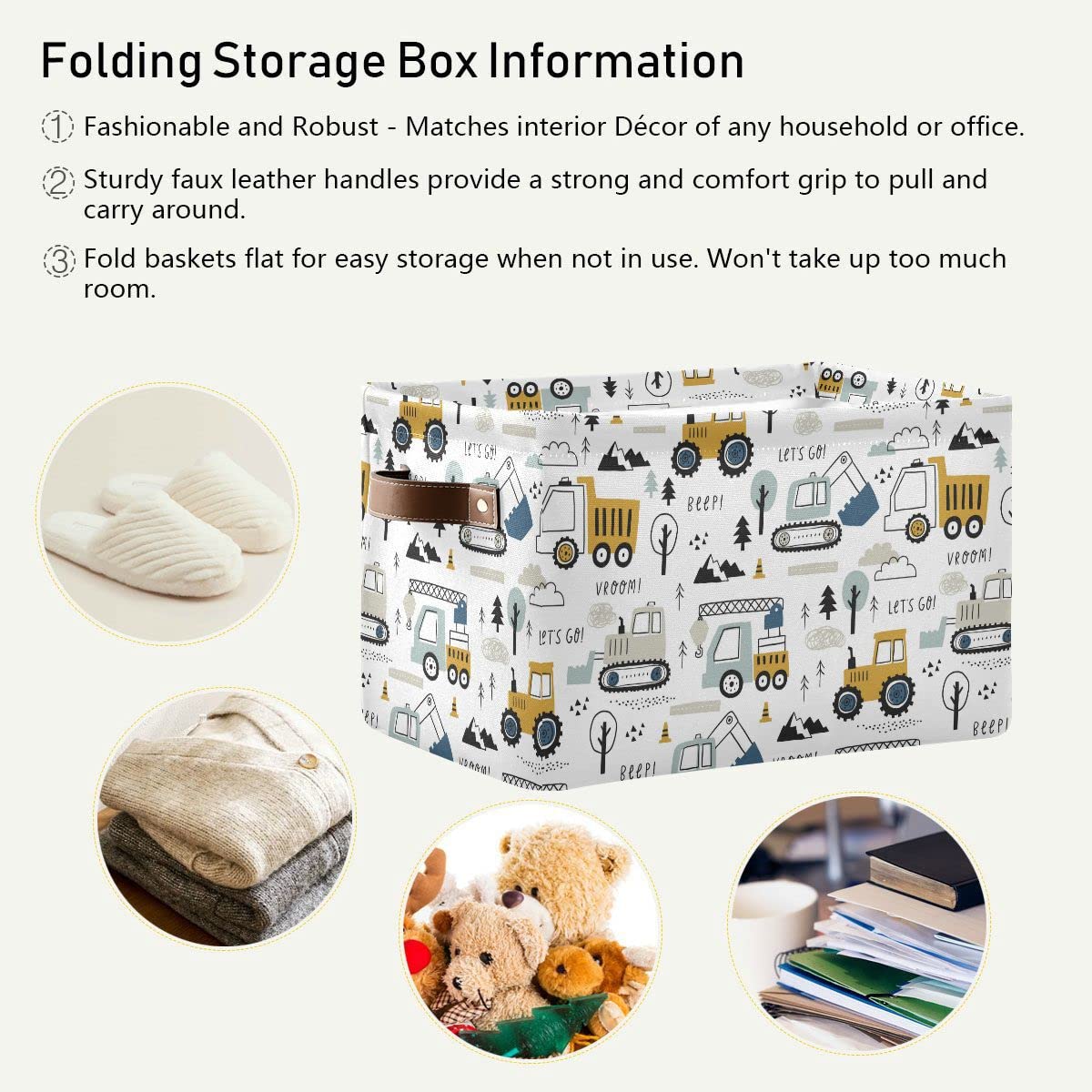 Wamika multi-purpose organization bin ideal for toys, clothes, or towels