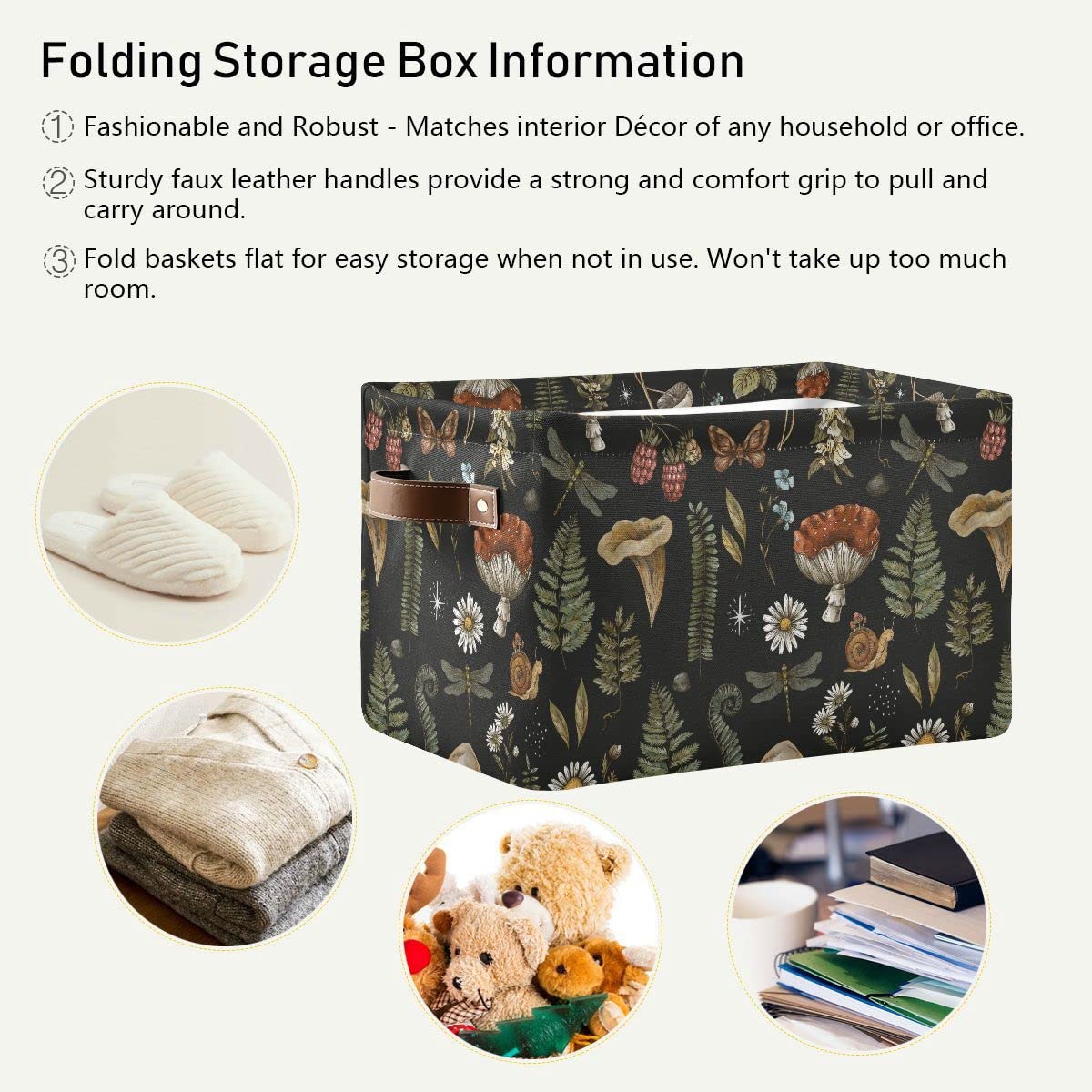 Wamika multi-purpose storage bin holds toys, towels, and little apparels.