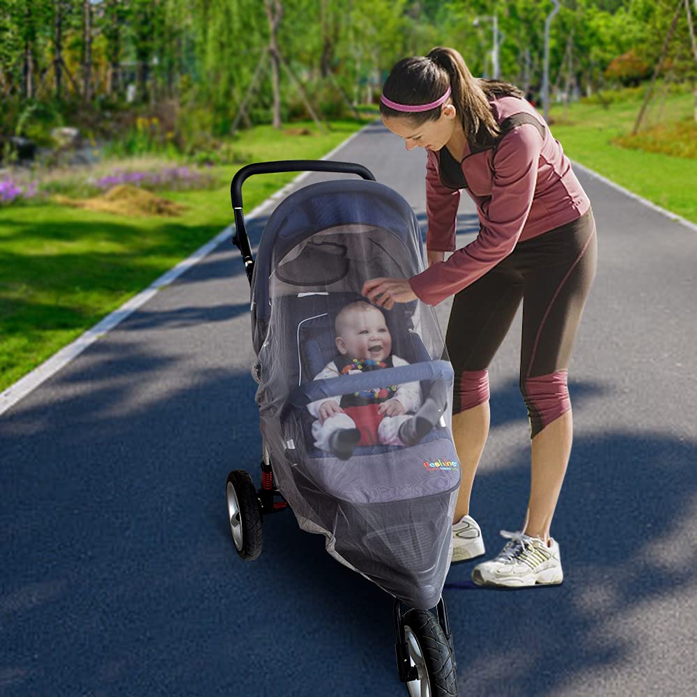Wanateber mosquito net grey 2-pack provides portable protection on outings.