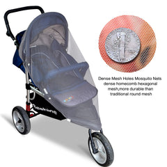 Wanateber stroller net grey dense mesh blocks tiny insects while remaining breathable.