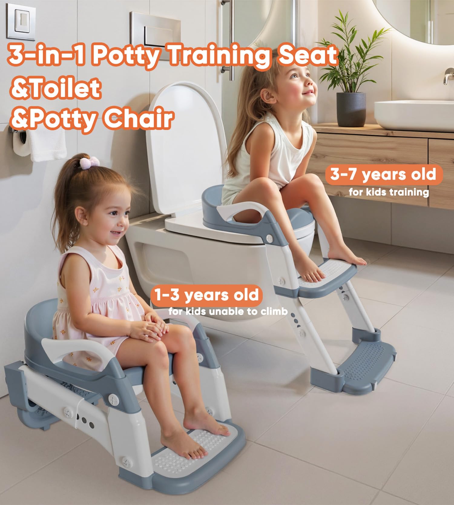 Wanchouse foldable potty training seat enables compact storage.