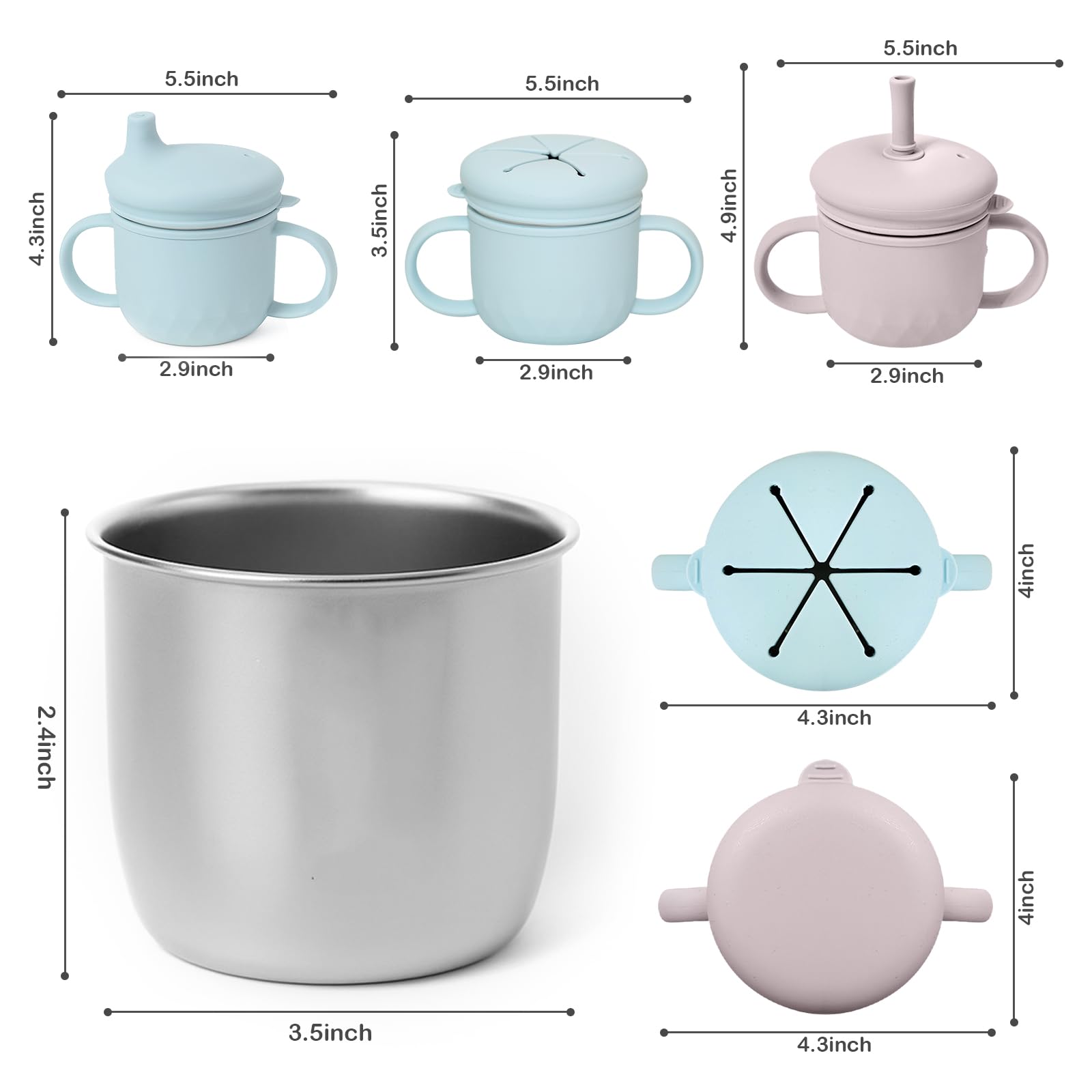 WANHMIF removable silicone sleeve protects the cup and reduces drop damage.