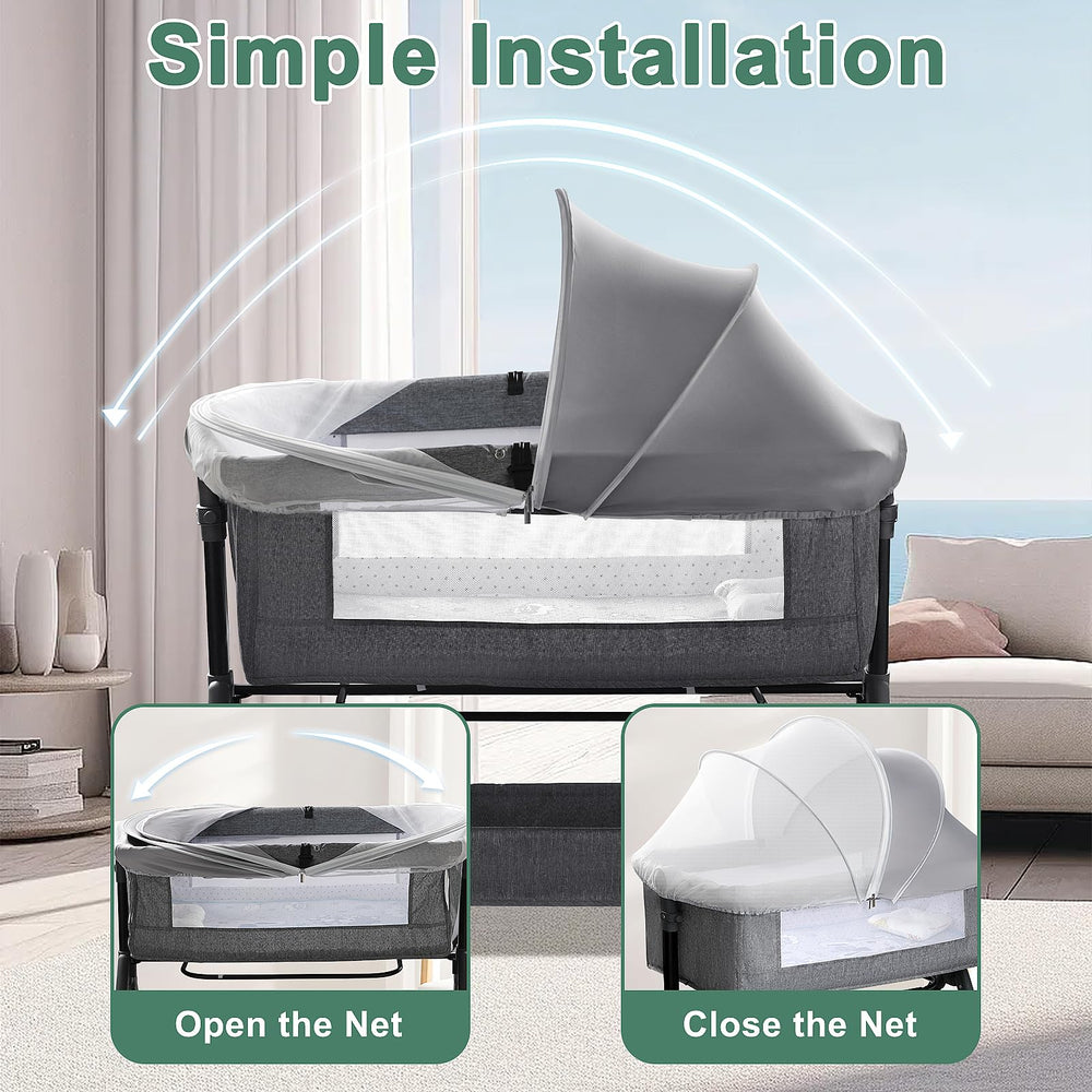 WANRU bassinet cover fits most cots and travel cribs