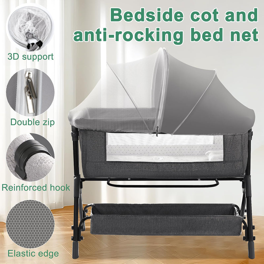WANRU bassinet cover easy-install clips for tool-free setup